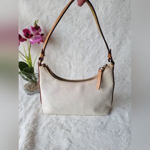 Dooney & Bourke Vintage Canvas Leather Signature Shoulder Bag Y2K Purse Small